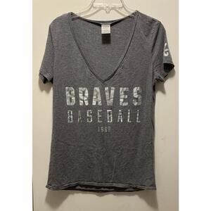 Victoria Secret Pink With 5th & Ocean Braves Tee